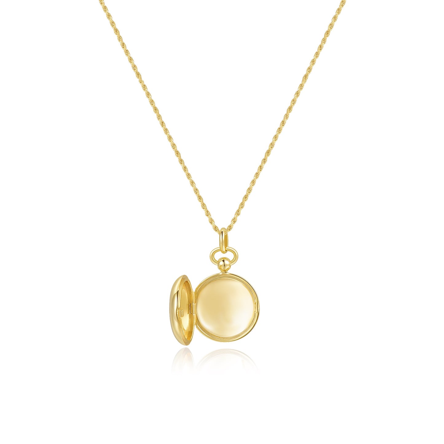 18K Gold Plated Luna Halo Whisper Locket SN006BR