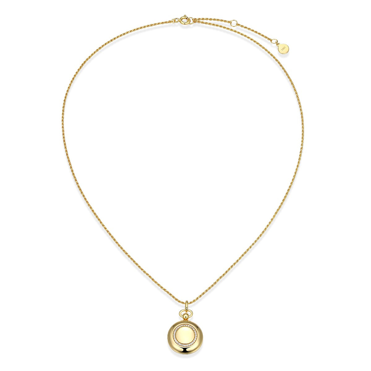 18K Gold Plated Luna Halo Whisper Locket SN006BR