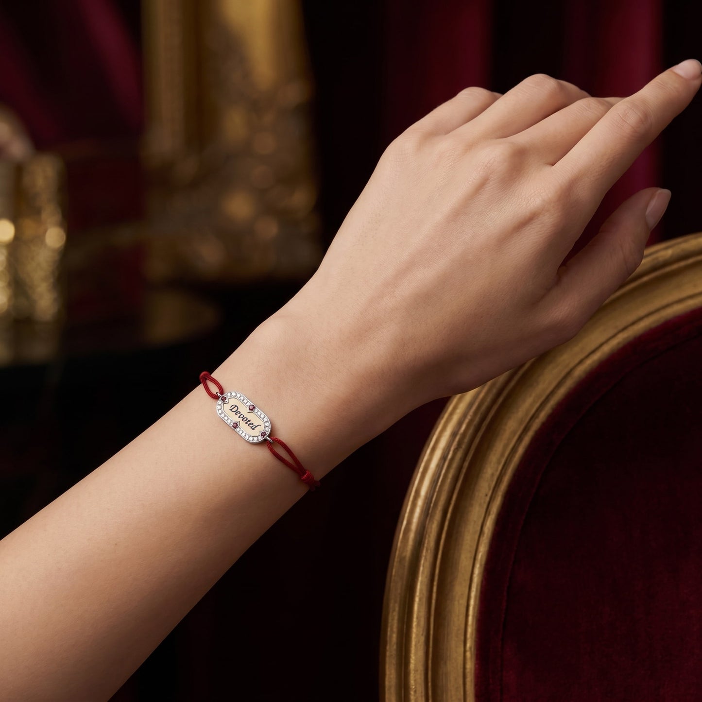 Yellow Gold Engraved Bracelet
