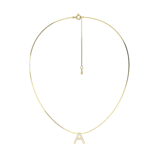 18k Gold Plate Initial Necklace AW24N006G
