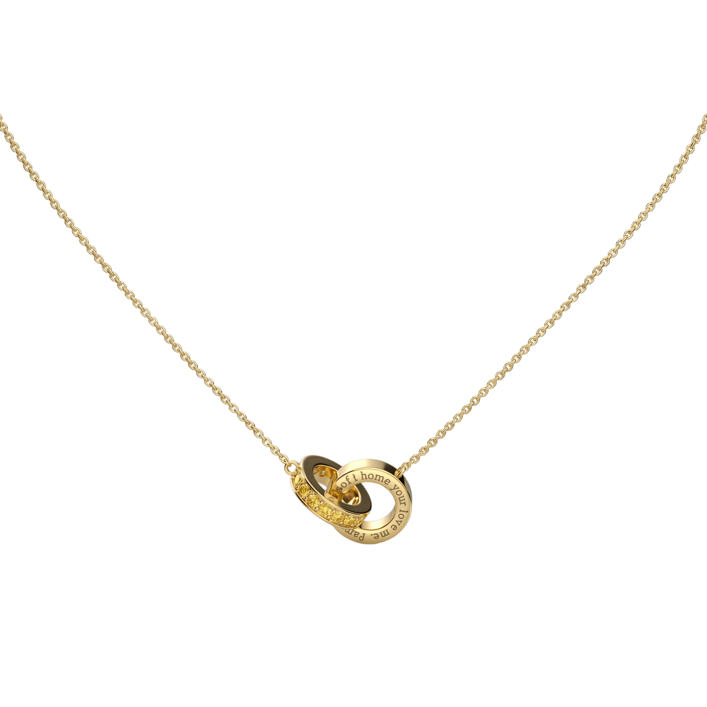 Infinite Linked Circle Necklace – November Birthstone
