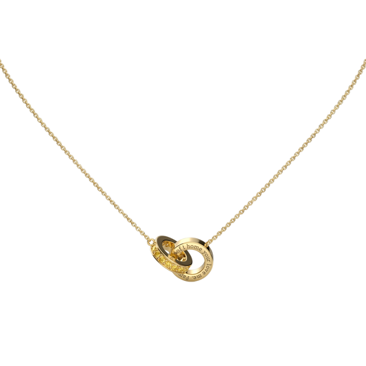 Infinite Linked Circle Necklace – November Birthstone