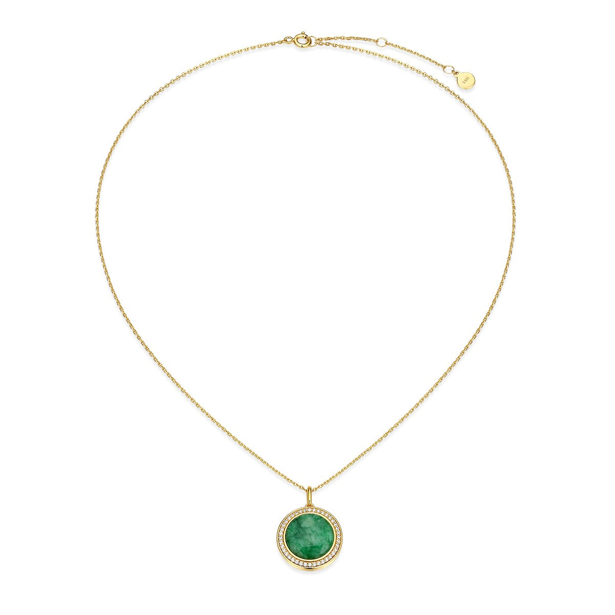 18K Gold Plated Legacy Jade Locket SN004BR
