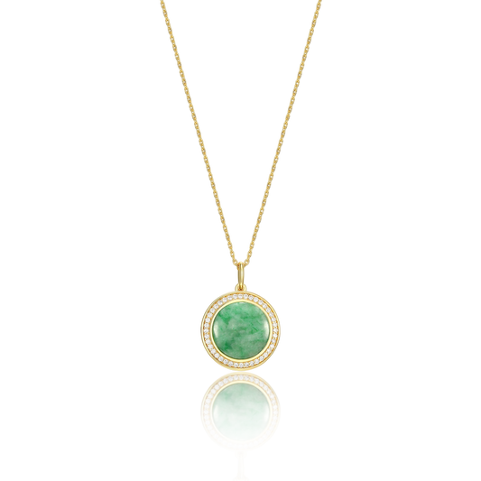 18K Gold Plated Legacy Jade Locket SN004BR